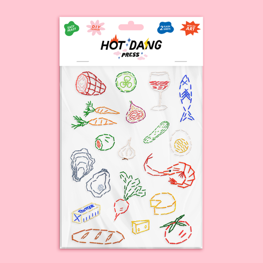 Hot Dang Press - Food Embroidery Sheet Set