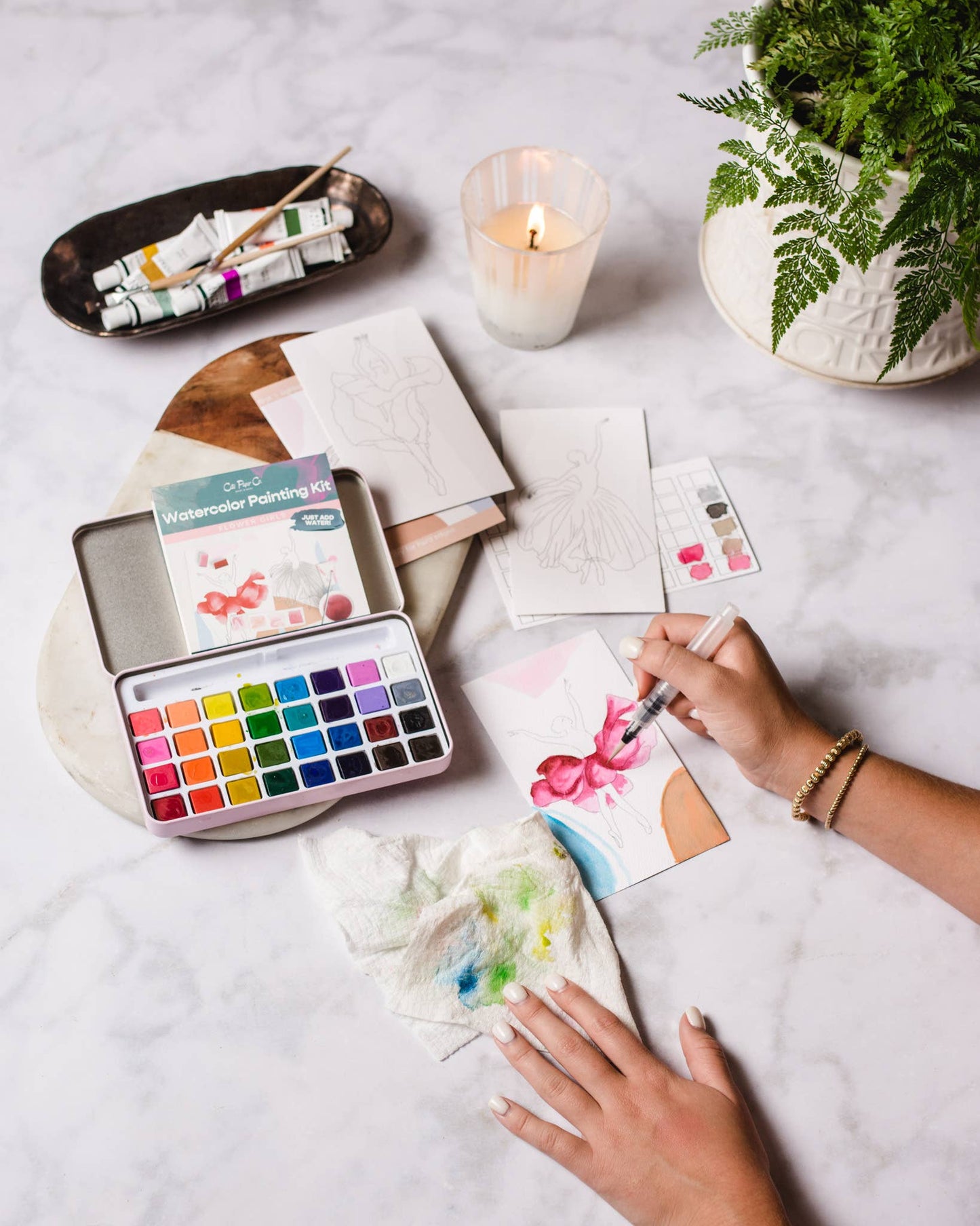 Cate Paper Co. - Seaside Studies watercolor painting kit