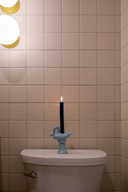 St.Bingo - Nordic Swan Candlestick Holder | Blue