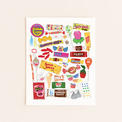 Sarah Wormann Art - Retro Candy Collection - Nostalgia Art Print