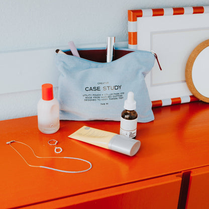 Case Study - Cotton Zipper Go Pouch – Two-Tone Pouch for Organization