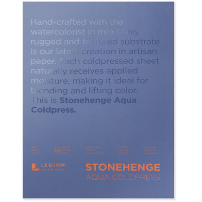 Legion Paper - Stonehenge Aqua Watercolor Block, Coldpress Watercolor Paper