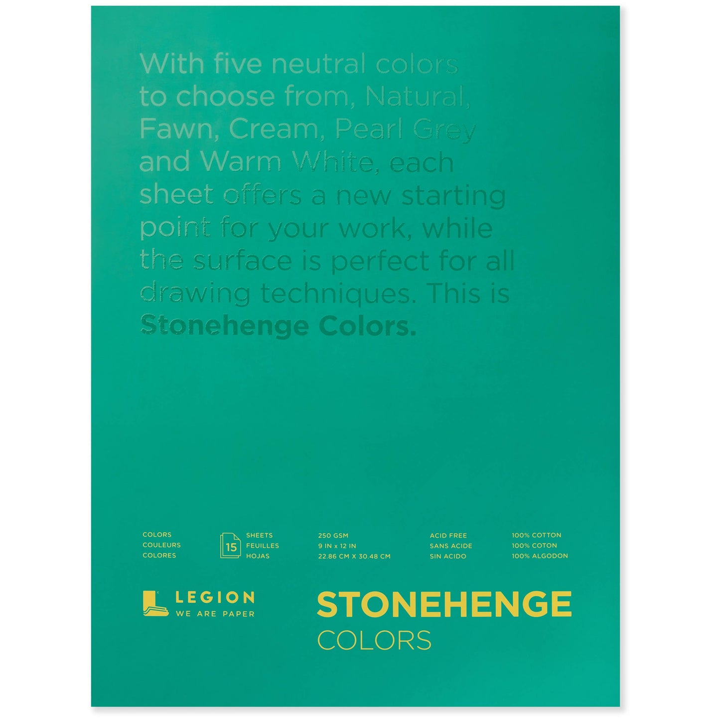 Legion Paper - Stonehenge Colors Cotton Pad for Drawing, Pastel & ink