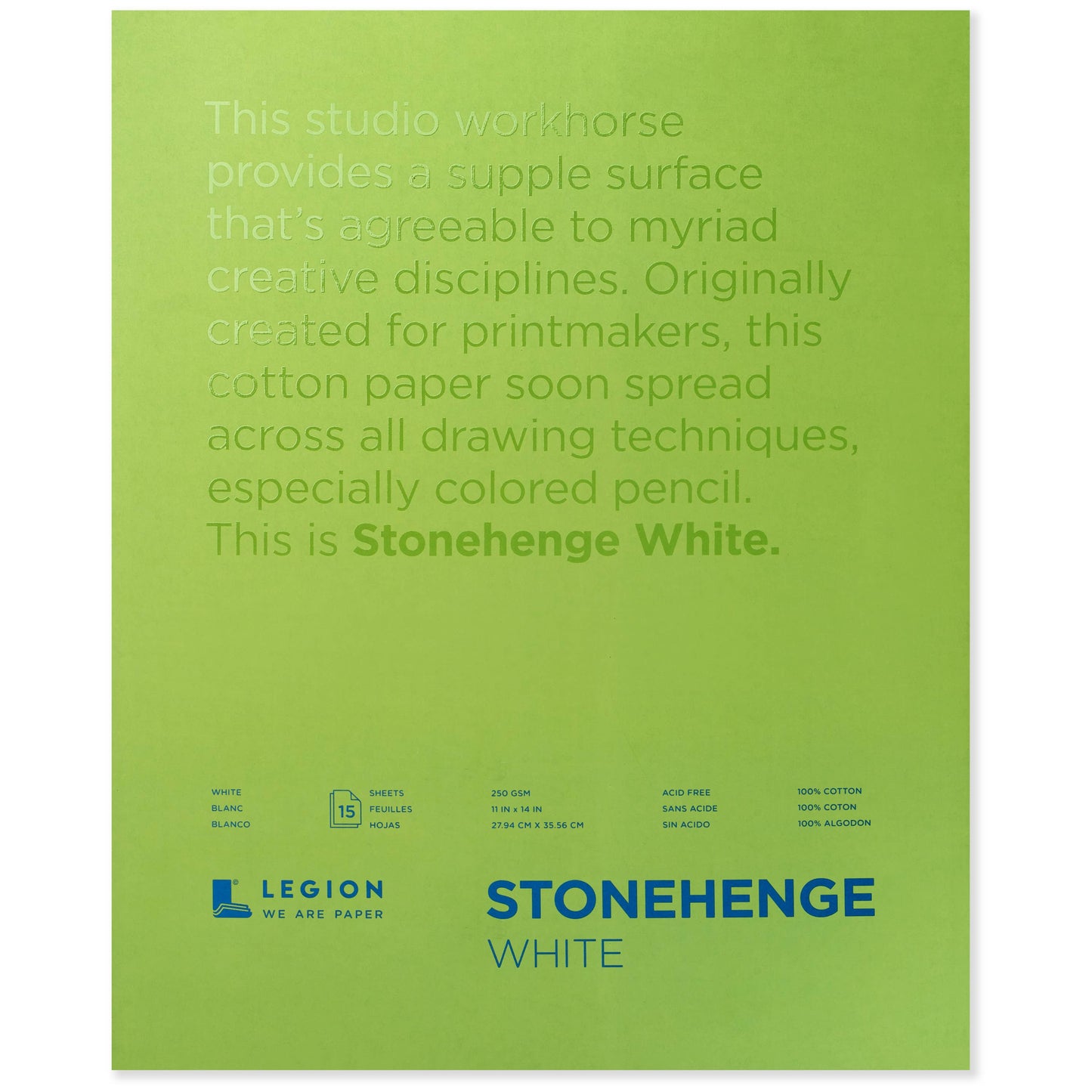 Legion Paper - Stonehenge White Paper Pad for Colored Pencil & Mixed Media