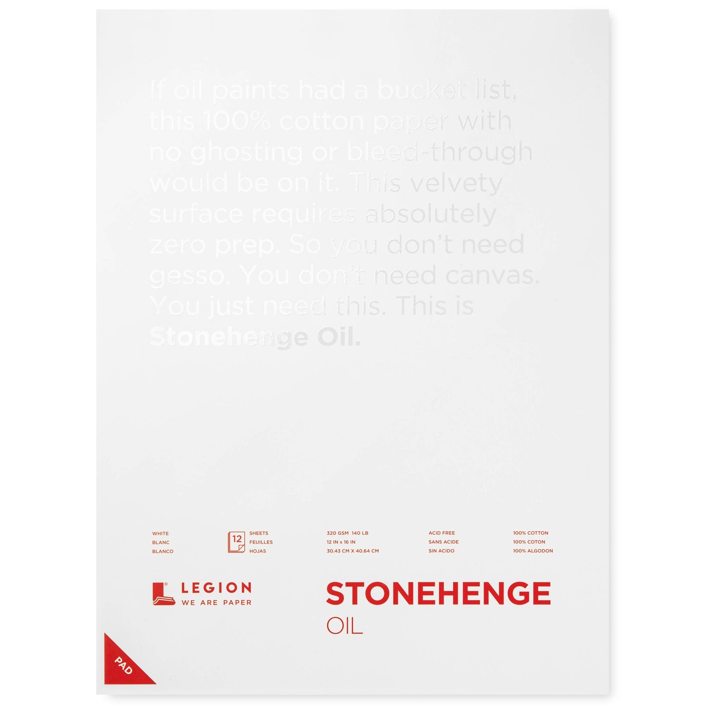 Legion Paper - Stonehenge Oil Paper Pad - Oil Painting and Oil Pastels