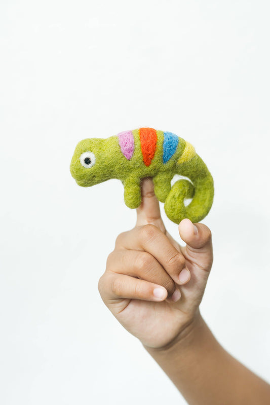 Silk Road Bazaar - Chameleon Finger Puppet