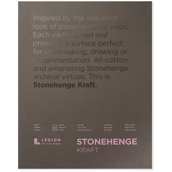 Legion Paper - Stonehenge Kraft Artist Pad - Drawing & Mixed Media Paper