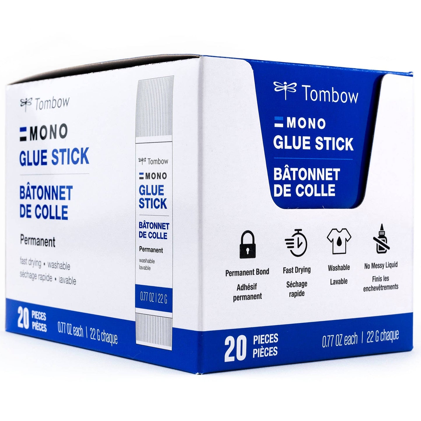 Tombow - MONO Glue Stick, Medium, 20-Piece Display Box