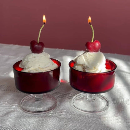 Happy Organics - Beeswax Dark Red Cherry Birthday Candle 10ct