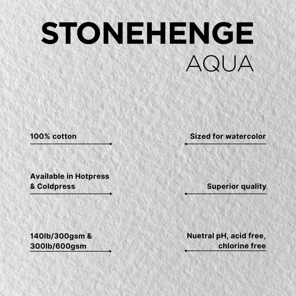 Legion Paper - Stonehenge Aqua Watercolor Block, Coldpress Watercolor Paper