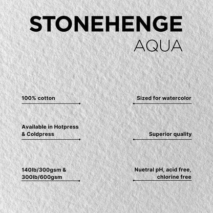Legion Paper - Stonehenge Aqua Watercolor Block, Coldpress Watercolor Paper