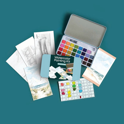 Cate Paper Co. - Seaside Studies watercolor painting kit