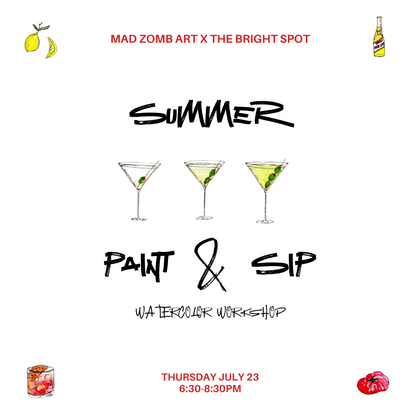 7/23 Summer Paint & Sip with Mad Zomb Art